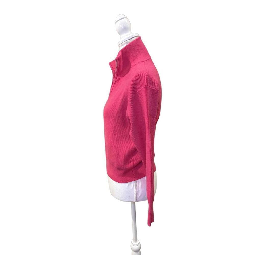 Stitches + Stripes Pink Quarter-Zip Sweater, XS (NWT) - Picture 2 of 5